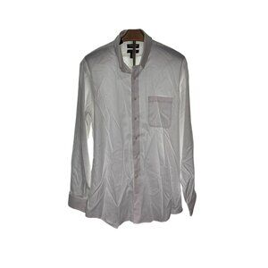 Kirkland Signature Mens Traditional Fit Non-Iron Dress Shirt White 16.5-35